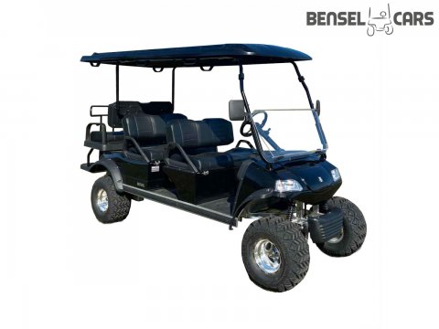 Hochgelegtes Golfcart mit Klappbank 4/6 Pers.