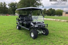 Hochgelegtes Golfcart mit Klappbank 4/6 Pers.